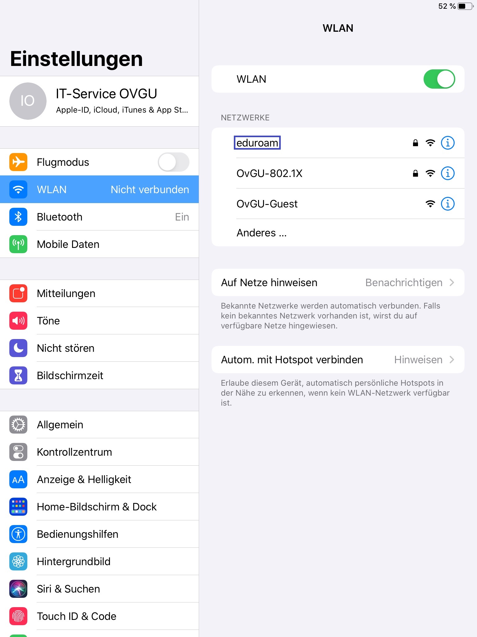 iOS eduroam 1 iOS eduroam 1