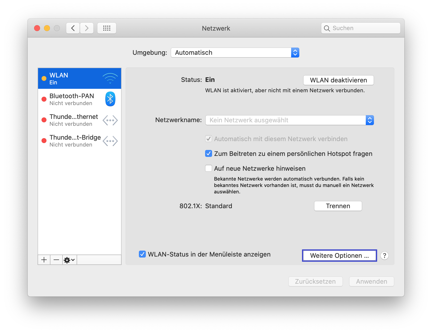 macOS OvGU-802.1X manuell 2 4. Manuelle Konfiguration