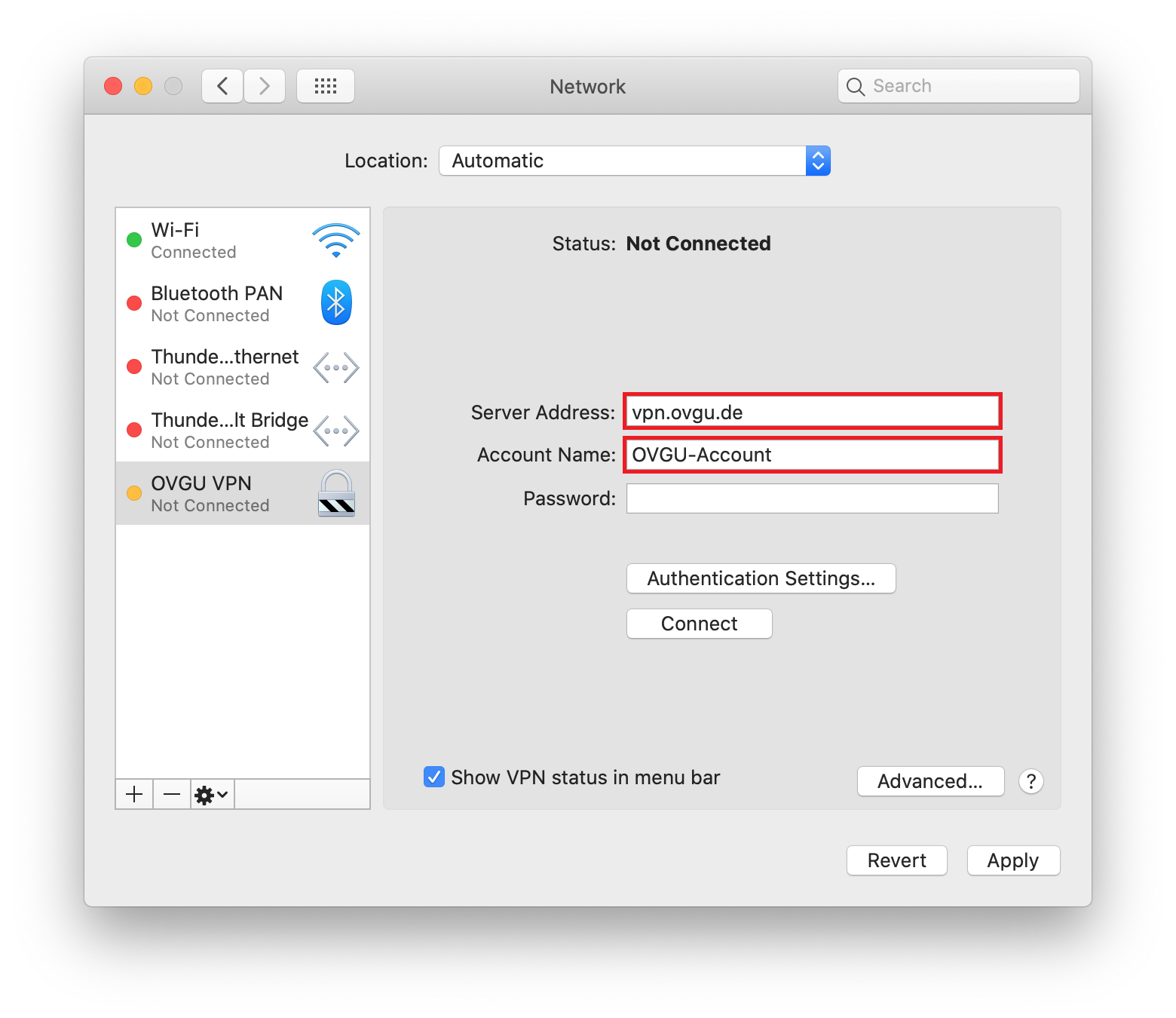 macOS VPN Systemeinstellungen 6
