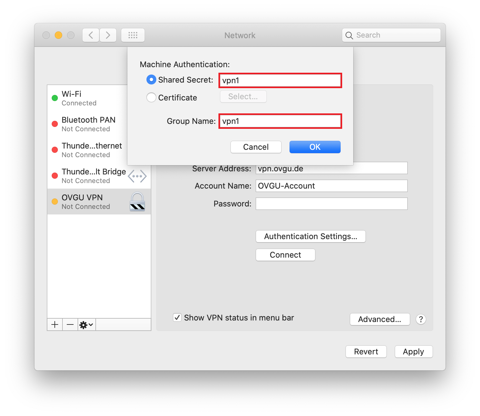 macOS VPN Systemeinstellungen 8