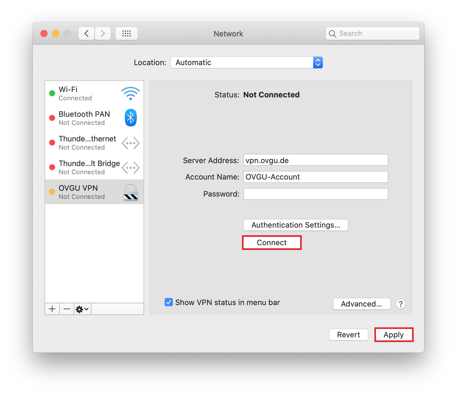 macOS VPN Systemeinstellungen 9
