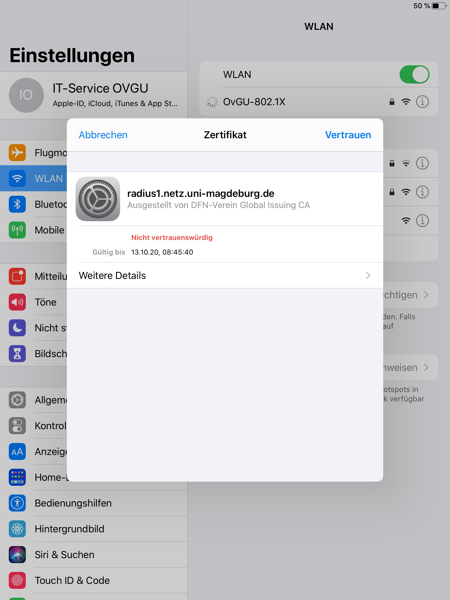 iOS OvGU802.1X 3